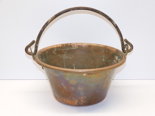 Ancien petit chaudron cuivre - petit,