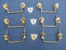 6 poignées 3 écussons entrées serrure  laiton tiroirs commode 11 cm Louis XVI