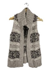 OPUS Gilet tricoté Dames Gilet T EU 36 gris clair style décontracté