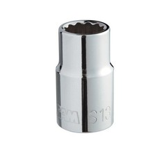 Douille courte chrome vanadium 1/2'' 12 pans - 19MM SAM OUTILLAGE