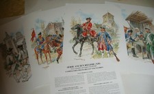 Série de 4  PLANCHES UNIFORMES ANCIEN  REGIME N° 12 par E. LELIEPVRE N° S12