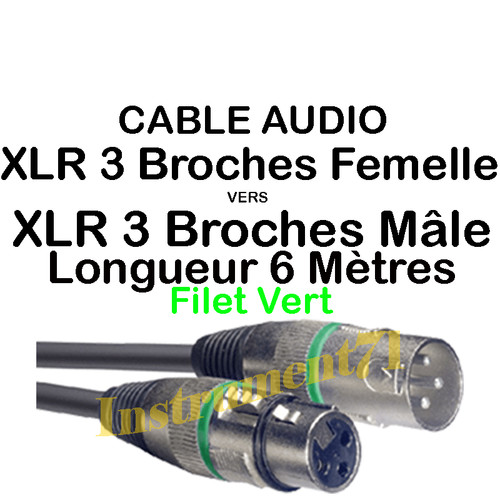 Câble xlr mâle vers - xlr,