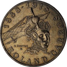 [#1027021] France, 10 Francs, Roland Garros, 1988, Aluminium-Bronze, AU(50-53), G