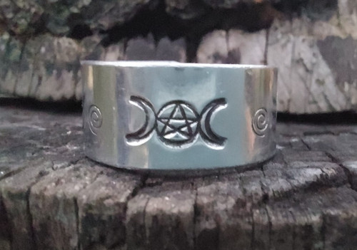 Bague triple lune - ,