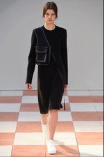 Celine by Phoebe Philo  FW15 Navy Wool Holster Sling