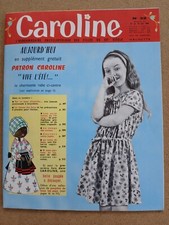 magazine CAROLINE juin 1964 vive l'été mode robe + patron jupon poupée noire