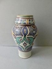 vase ancien, poterie marocaine, signé, Safi 