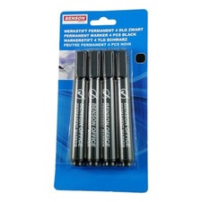 Lot 4X Marqueur Noir Permanent Feutre Indélébile Non Effaçable Déménagement