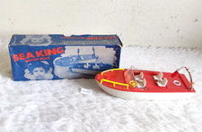 Vintage Sea King Moteur Bateau Plastique Batterie Opéré Jouet Avec Boîte Enfants