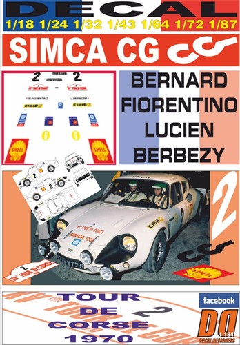 Decal simca 2200 - decal, mc