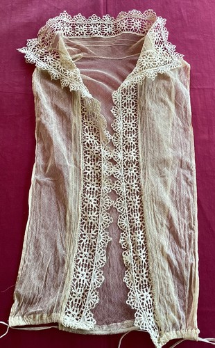 Col plastron ancien tulle - plastron,