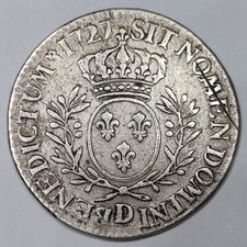 RARE Monnaie Argent, 1/5 Écu
