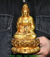 6.3" Tibet Bronze Or Kwan-yin