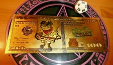 SPONGEBOB BOB L'EPONGE GOLD BILLET CARD CARTE NEUF NEW MINT