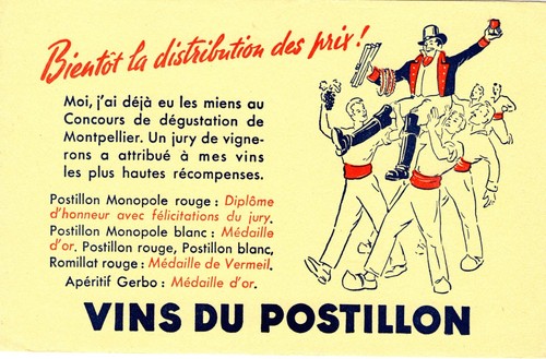 Buvard vintage vins du - buvard, "vins