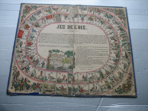 Ancien plateau jeu oie - jeu, de