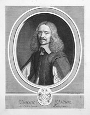 Vincent Voiture Poète Auteur Écrivain Portrait Gravure