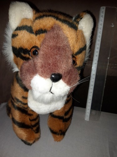 Doudou peluche tigre assis - peluche,
