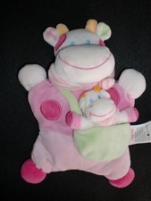 doudou semi plat vache rose