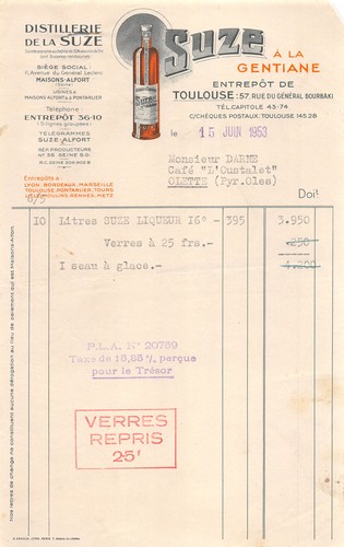1953 distillerie suze - la, a