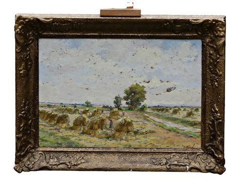 Huile sur carton signé oldra - huile,