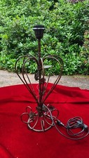 Pied lampe métal fer forgé