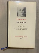 LA PLEIADE @ CASANOVA @ TOME II @ MEMOIRES 1756 - 1763 @ 1970 @ BEL ETAT @ TOP