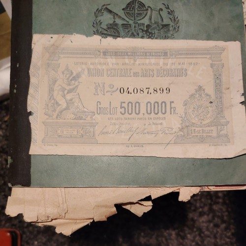 Billet loterie 1882 union - billet, de