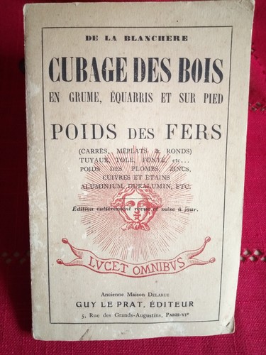 Livre ancien 1946 cubage - 1946,