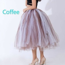 Femmes Lolita Jupon Enveloppant Jupe Tutu Princesse Maille Long Crinoline