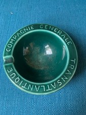 Ancien cendrier Compagnie Générale Transatlantique PAQUEBOT FRANCE NORMANDIE...