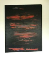 peinture de Christian Marie Moreau datée 1980 st jean cap ferrat  . XX siècle .