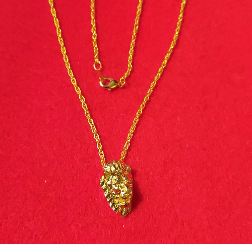 Pendentif lion plaqué - or, 14kt