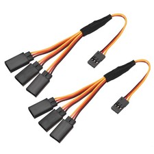 4 Voie Servo Fil pour JR Futaba Extension Cordon 168mm 3 Broche en Marron 2Pcs