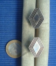 B34 Rare Paire Bouton Manchette Vintage Argent Massif Crabe collection Voiture