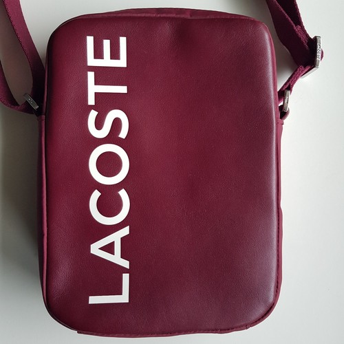 Sacoche cuir nylon - &, bordeaux