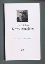 René CHAR   OEUVRES COMPLETES   LA PLEIADE  n°308  1991  TTBE