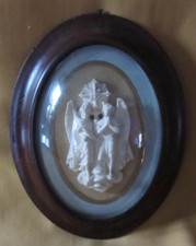 Cadre bois ovale verre bombé