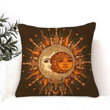 Housse de coussin DESIGN CELESTE LUNE ET SOLEIL 45 cm Astre Astrologie