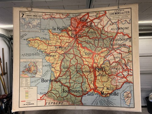 Ancienne affiche carte - affiche,