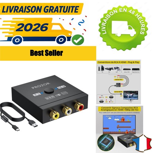 Convertisseur rca vers hdmi - rca,