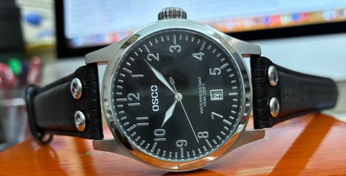 Osco acier inox montre hommes - acier,