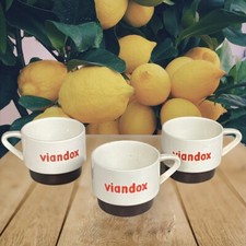 ANCIEN LOT DE 3 TASSE VIANDOX BISTROT CAFE PAS VERRE