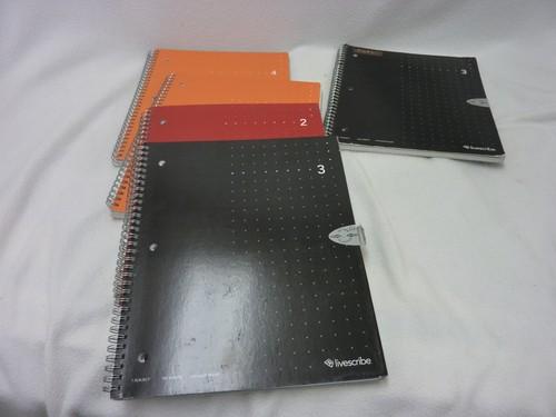 Four livescribe notebooks - four,