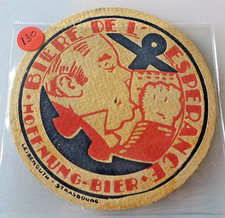 RARE SOUS BOCK  ANCIEN BIERE BRASSERIE DE L'ESPERANCE ANCRE ALSACE STRASBOURG