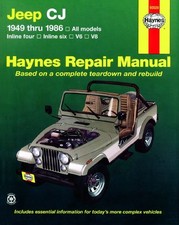 CJ Scrambler 49-86 Revue Technique Haynes JEEP Anglais Etat - NEUVE PORT Reduit