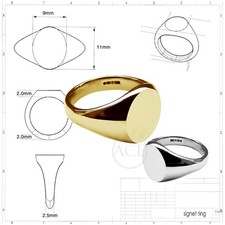 Solde Neuf sur-Mesure 9ct or