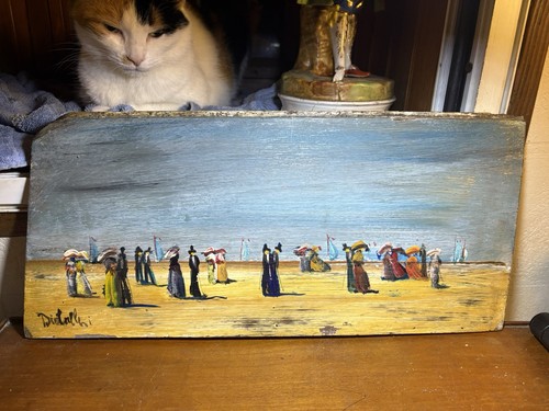 Huile sur bois signée - sur,