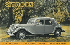 Catalogue brochure Citroën Traction 15 6 cylindres / 15-SIX 1954 FR - AC 5011
