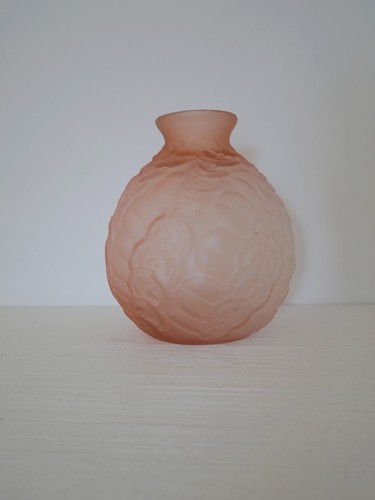 Superbe vase art déco rose - rose, en